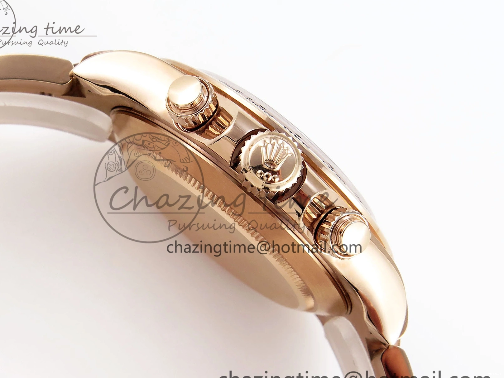 MiroTime 0111 DAYTONA 116505 RG OMF BEST EDITION BLACK RG DIAL ON RG BRACELET A7750 (SLIM MOVEMENT) Trendsetting 1797